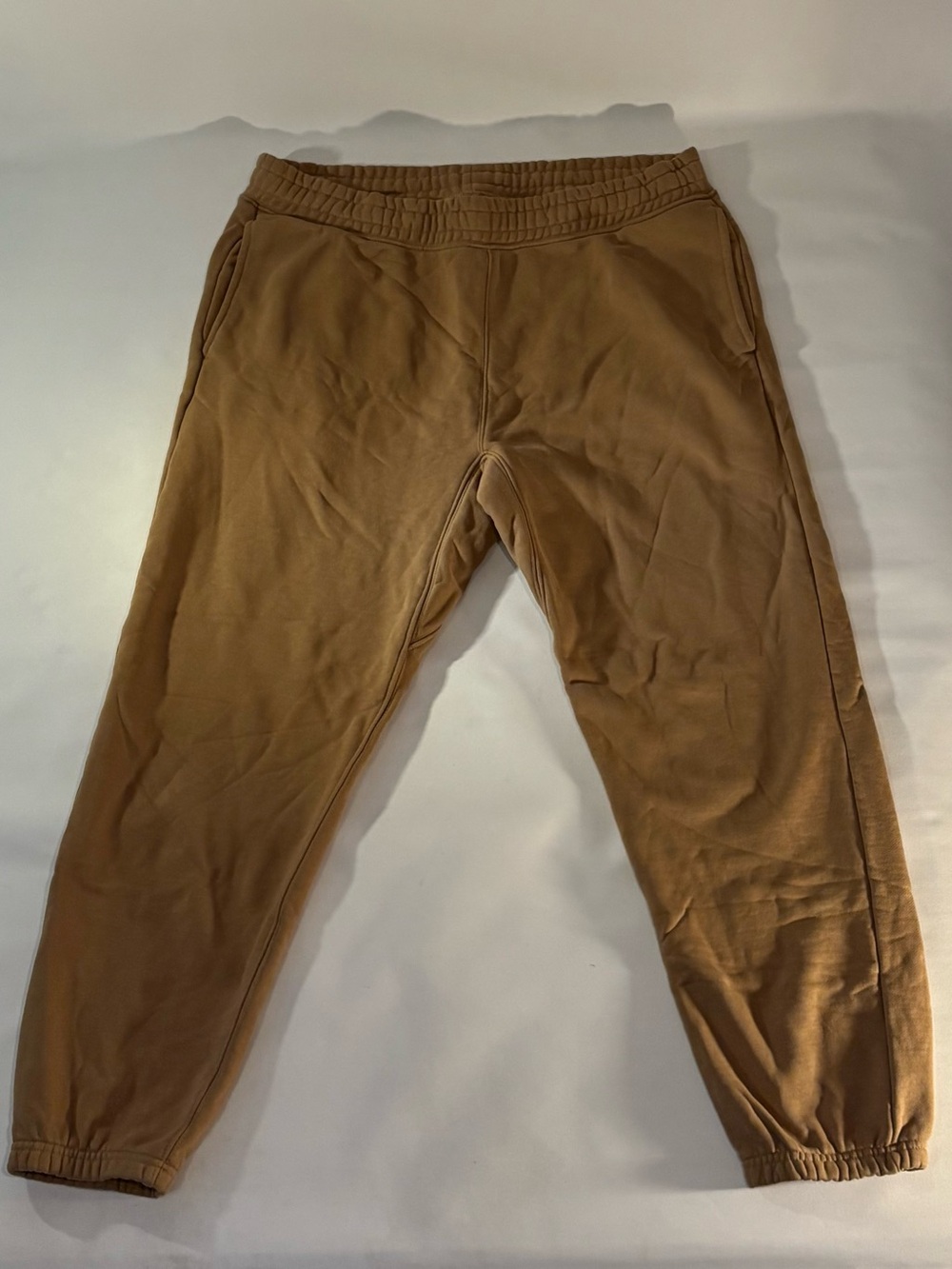 ☕ H&M MEN'S ALL COTTON LOOSE FIT MOCHA BROWN BASIC JOGGING SWEATPANTS SIZE XL ☕